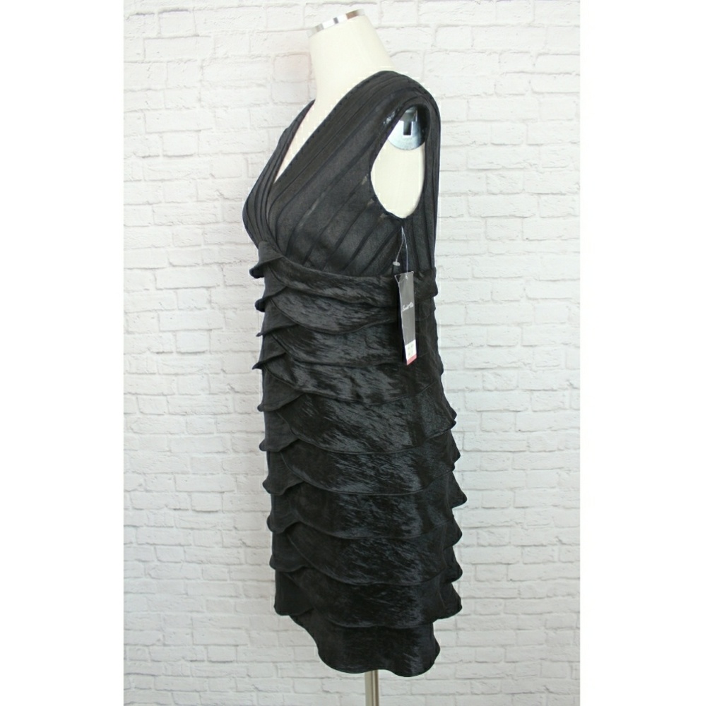 Scarlet Nite black Illusion Shutter Pleated Dress - Picture 2 of 5